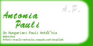 antonia pauli business card